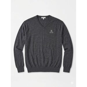 Peter Millar Sweater Men Blue SzL Merino Wool Lyocell Resort V-Neck Comfy Casual